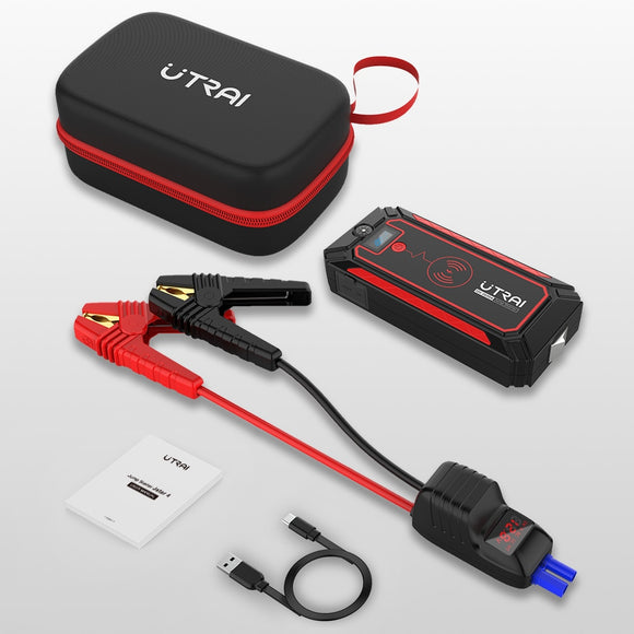 UTRAI 2500A Car Battery Starter Portable Power Bank 10W Wireless Charger LED Light Safety Hammer Car Jump Starter - Assorted Buy Online