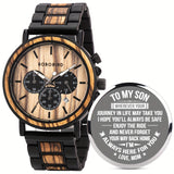 BOBO BIRD Stylish Wood & Stainless Steel Men's Watch, Birthday Anniversary Christmas Gift - Assorted Buy Online