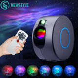 Laser Galaxy Starry Sky Projector Rotating Water Waving Night Light Led Colorful Nebula Cloud Lamp Mood Lighting - Assorted Buy Online