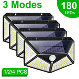 180/100 Solar Powered LED Light Outdoor with Motion Sensor Waterproof - Assorted Buy Online