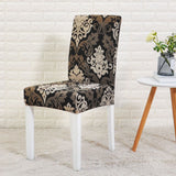 Dining Chair Cover Spandex Elastic Pastoral Print Modern Slipcovers -1/2/4/6PCS - Assorted Buy Online