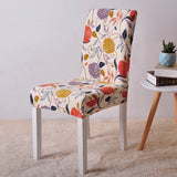 Dining Chair Cover Spandex Elastic Pastoral Print Modern Slipcovers -1/2/4/6PCS - Assorted Buy Online