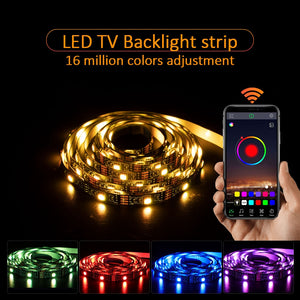 LED Strip RGB Light + Bluetooth APP Control, Backlight for TV - Assorted Buy Online