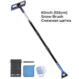 4-in-1 Extendable Snow Shovel Ice Scraper Snow Brush Water Remover Car Tool - Assorted Buy Online