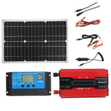 110V/220V Solar Power System 20W Solar Panel Battery Charger 4000W with Inverter Complete Kit Solar Controller 30A/40A/50A/60A - Assorted Buy Online