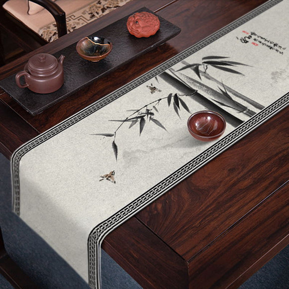 Chinese Ink Style Tea Mat Zen Waterproof Table Runner - Assorted Buy Online