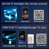 LED Strip RGB Light + Bluetooth APP Control, Backlight for TV - Assorted Buy Online