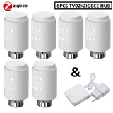 ZigBee3.0 Smart WIFI Thermostatic Radiator Valve Actuator TRV Programmable Temperature Controller Alexa Tuya Google Assistant - Assorted Buy Online