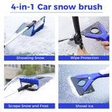 4-in-1 Extendable Snow Shovel Ice Scraper Snow Brush Water Remover Car Tool - Assorted Buy Online