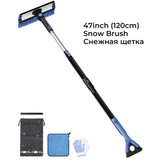 4-in-1 Extendable Snow Shovel Ice Scraper Snow Brush Water Remover Car Tool - Assorted Buy Online