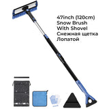 4-in-1 Extendable Snow Shovel Ice Scraper Snow Brush Water Remover Car Tool - Assorted Buy Online