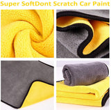 Microfiber Car Wash Towel - Plush Polyester Fibre Car Cleaning Cloth - Assorted Buy Online