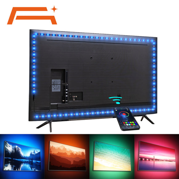 LED Strip RGB Light + Bluetooth APP Control, Backlight for TV - Assorted Buy Online