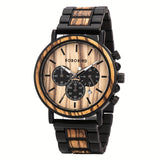 BOBO BIRD Stylish Wood & Stainless Steel Men's Watch, Birthday Anniversary Christmas Gift - Assorted Buy Online