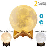 3D Print Galaxy Moon Lamp Night Light USB Rechargeable Home Decor Globe - Assorted Buy Online