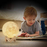 3D Print Galaxy Moon Lamp Night Light USB Rechargeable Home Decor Globe - Assorted Buy Online