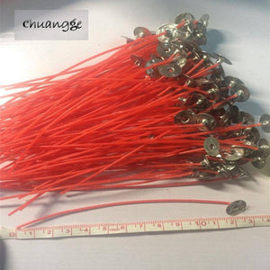 50/100pcs 12cm Lamp Wick Pre Colourful Unique Red Soy Wax Quality Candle Wicks - Assorted Buy Online