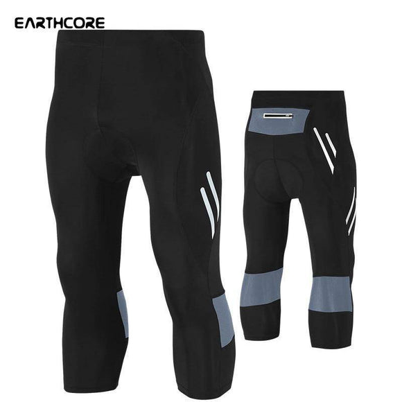 Men's Cycling Pants Elastic Cycling Tight Pants Clothing Gel Pad Calf-Length - Assorted Buy Online