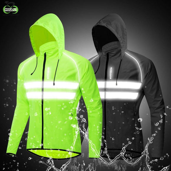 WOSAWE Windproof Cycling Jackets Hooded Men Riding Waterproof Cycle Clothing - Assorted Buy Online