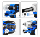 Electric Impact Wrench 21v 320nM Brushless Wrench Socket 4000mAh Li-ion Battery - Assorted Buy Online