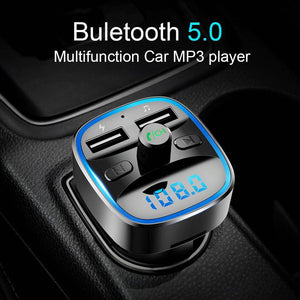 Car Mp3 Bluetooth 5.0 Receiver FM Transmitter w/ Dual USB Car Charger U Disk  TF Card - Assorted Buy Online