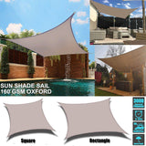 Waterproof Polyester Rectangle Shade Sail Canopy - Assorted Buy Online