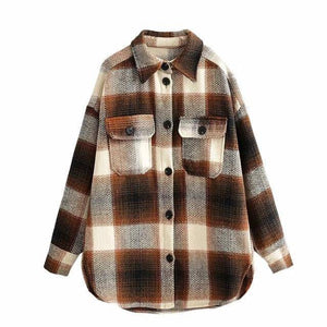 Women's Vintage Long Sleeve Lumber Jack Woollen Coat - Assorted Buy Online