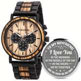 BOBO BIRD Stylish Wood & Stainless Steel Men's Watch, Birthday Anniversary Christmas Gift - Assorted Buy Online