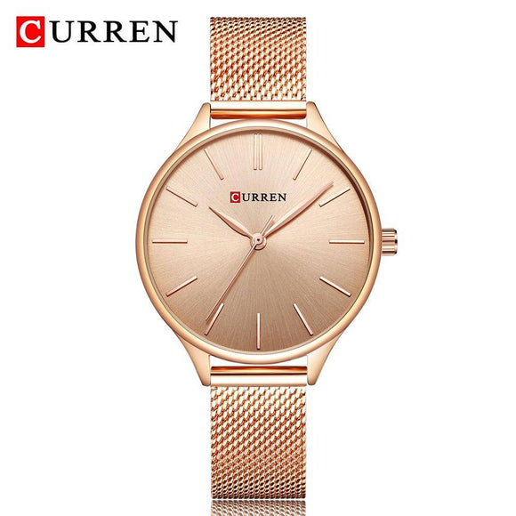 CURREN Fashion Rose Gold Women's Watch Minimalism Elegant Luxury Watch Waterproof Quartz - Assorted Buy Online