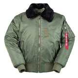 Winter Vintage B-15 Bomber Flight US Air Force Pilot Jacket Streetwear Fur Collar - Assorted Buy Online