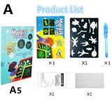 1Pc/3Pcs LED A3 A4 A5 Luminous Drawing Board Graffiti Doodle Magic Draw With Fluorescent Pen / Educational Toy - Assorted Buy Online