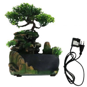 Creative Indoor Simulation Resin Rockery Fake Tree Feng Shui Waterfall Fountain Ornament - Assorted Buy Online