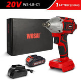 WOSAI 20V Cordless Brushless Electric Wrench Impact Wrench Socket Wrench 320N.m 4.0AH Li Battery - Assorted Buy Online