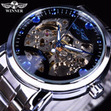 Winner Blue Ocean Fashion Casual Designer Stainless Steel Men Skeleton Watch Automatic - Assorted Buy Online