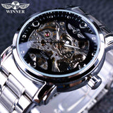 Winner Blue Ocean Fashion Casual Designer Stainless Steel Men Skeleton Watch Automatic - Assorted Buy Online