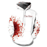 Unisex 3D Print Wound Horror Blood Hoodies Jumper - Assorted Buy Online