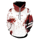 Unisex 3D Print Wound Horror Blood Hoodies Jumper - Assorted Buy Online