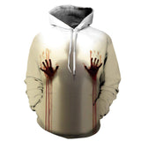 Unisex 3D Print Wound Horror Blood Hoodies Jumper - Assorted Buy Online