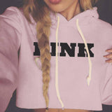 Women's Hoodies Jumper Sweatshirt Pink Cropped Top - Assorted Buy Online