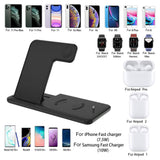 15W Qi Fast Wireless Charger Stand For iPhone 11 XR X 8 Apple Watch 4 in 1 Foldable Charging Dock Station - Assorted Buy Online