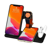 15W Qi Fast Wireless Charger Stand For iPhone 11 XR X 8 Apple Watch 4 in 1 Foldable Charging Dock Station - Assorted Buy Online